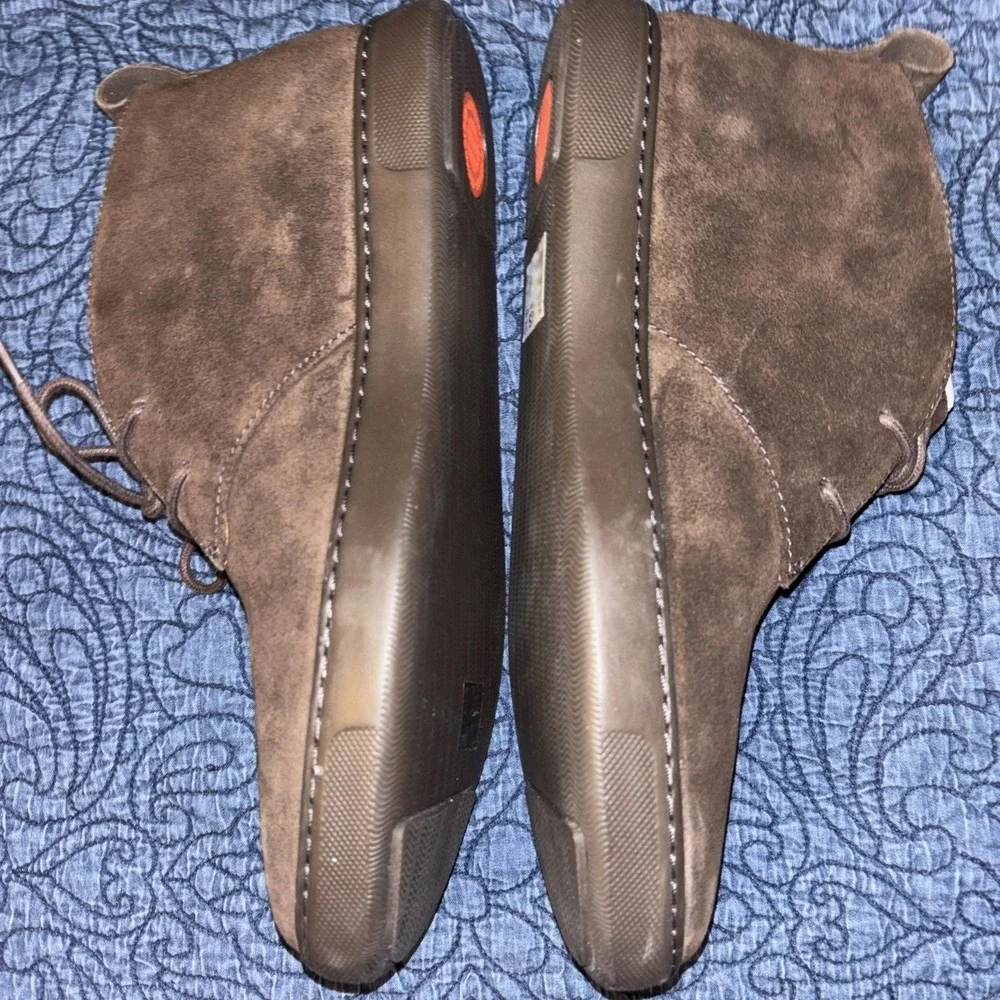 New Fitflop Zachery Men's US 10 EU 43 Brown Suede Chukka Ankle Lace Up Boots